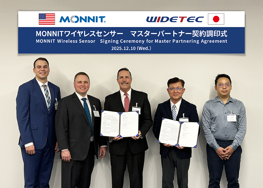 米国MONNIT社とマスターパートナー契約を締結